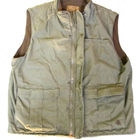 LEGENDARY Whitetails Original Deer Gear Men's Canvas Fleece Lined Vest Size XL